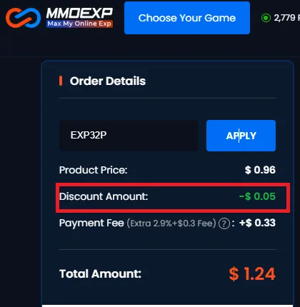 Mmoexp 5% off coupon