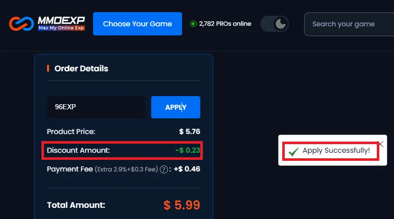 Mmoexp 4% off coupon
